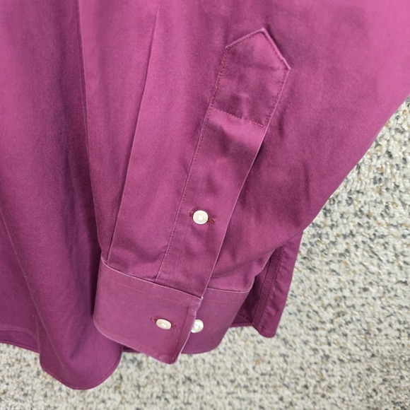 Paul Fredrick Dress Shirt Mens 16.5 36 Purple Button Down Slim Fit Non Iron - Picture 2 of 7